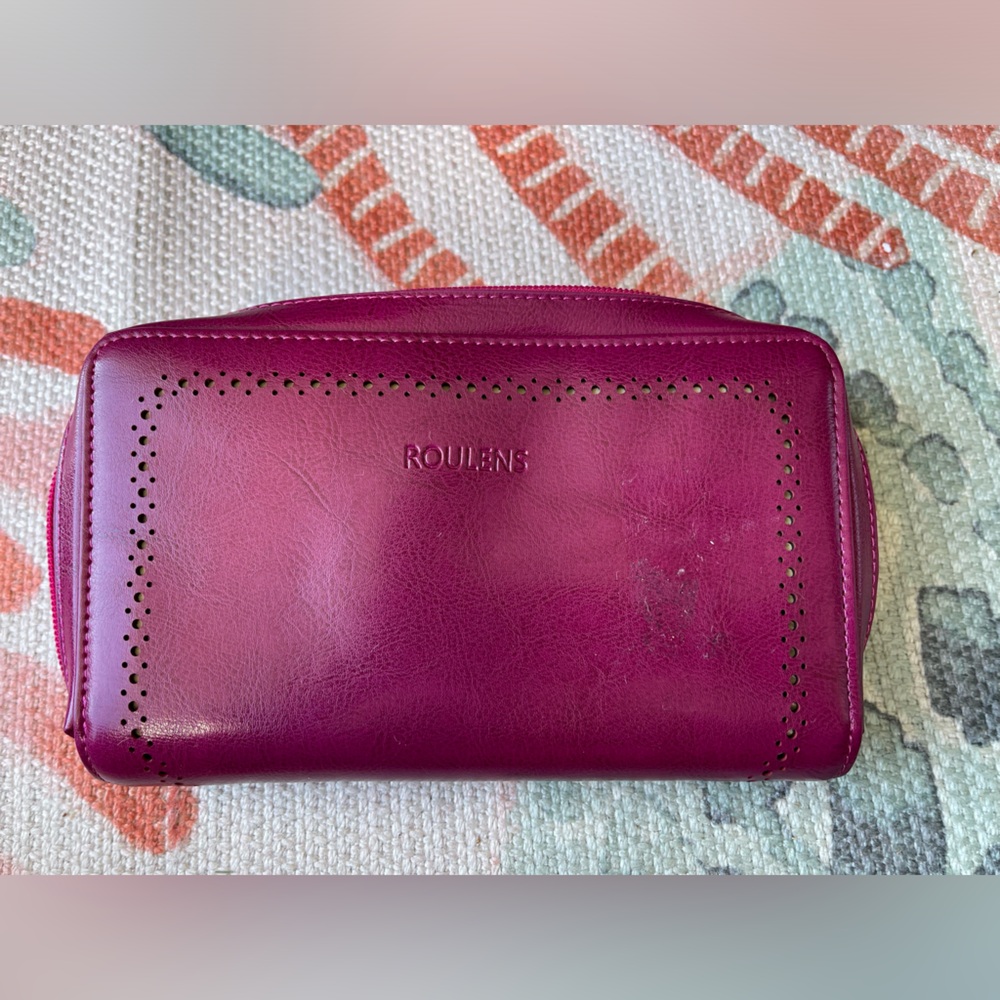ROULENS RFID Leather Women Long Wallet Clutch Purse. Large Capacity Card Holder.